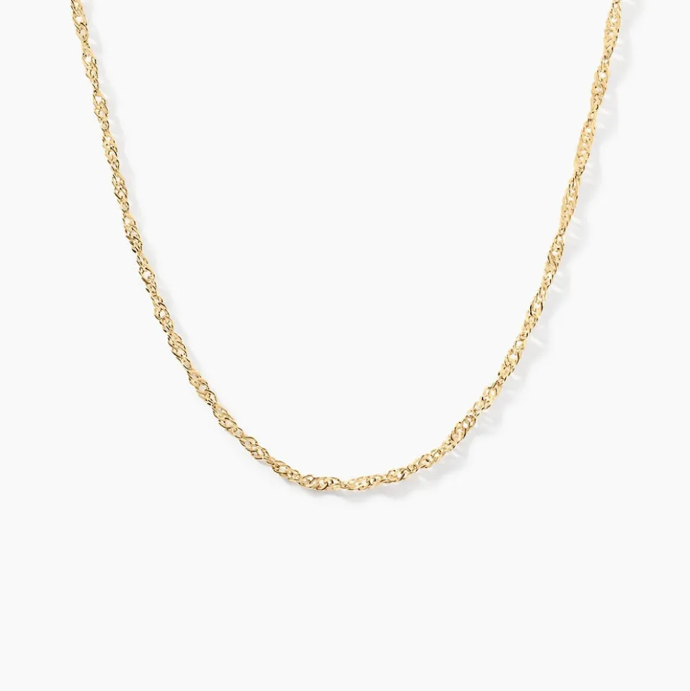 Chaîne Abbygail Maille Singapour Or Jaune