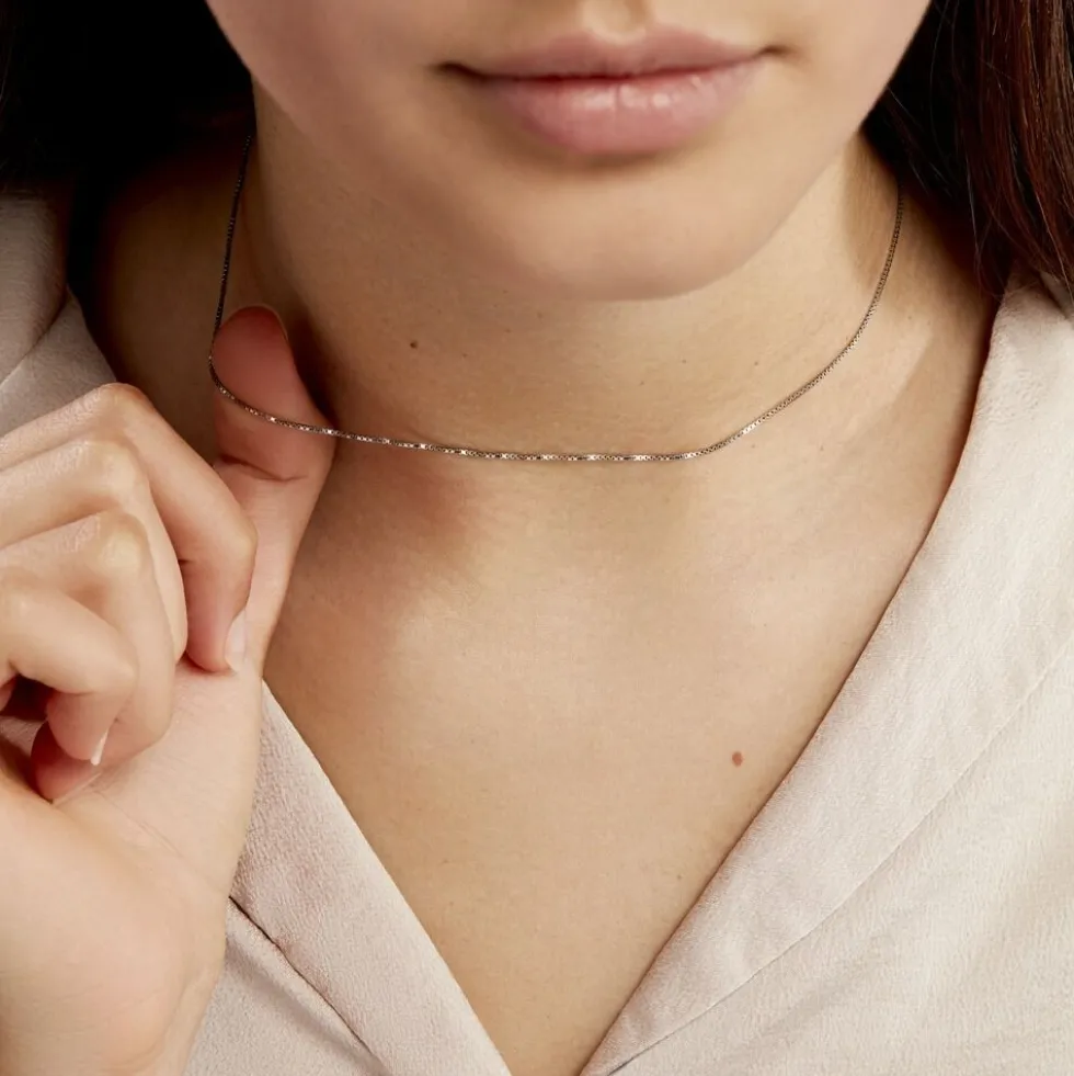 Chaîne Alyze Argent Blanc