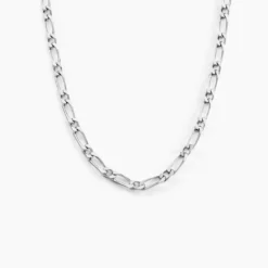 Chaîne Anilo Maille Alternée Argent Blanc
