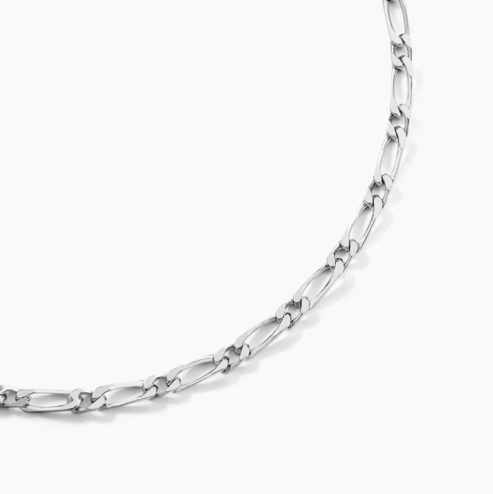 Chaîne Anilo Maille Alternée Argent Blanc