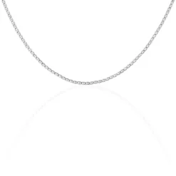 Chaîne Capucin Or Blanc Maille Marine Plate