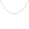 Chaîne Capucin Or Blanc Maille Marine Plate