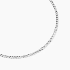 Chaîne Casper Maille Gourmette Argent Blanc