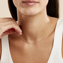 Chaîne Claudine Argent Blanc