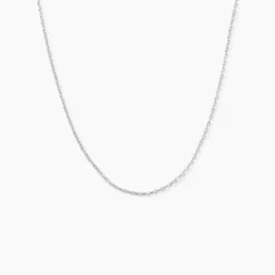 Chaîne Claudine Maille Forçat Argent Blanc