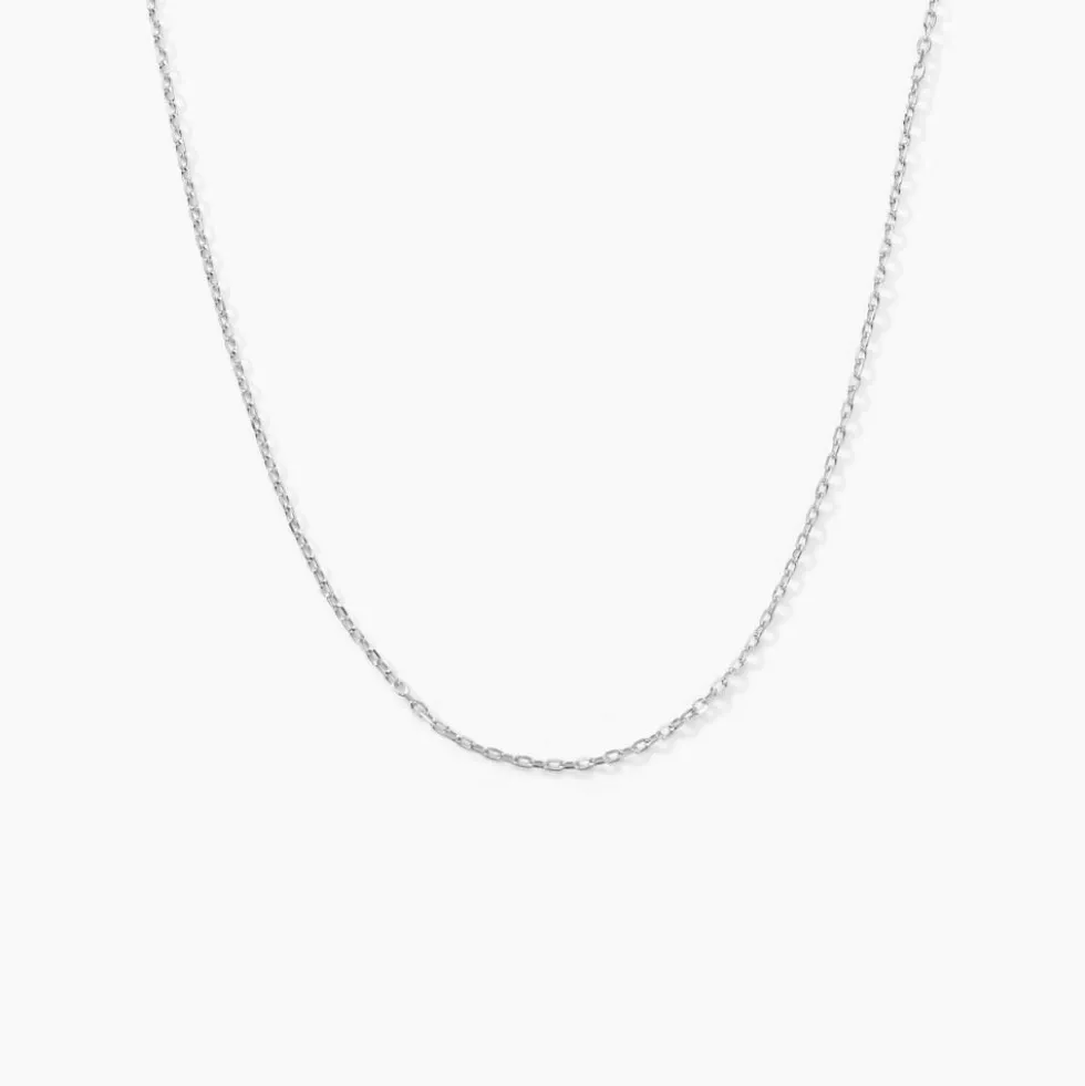 Chaîne Claudine Maille Forçat Argent Blanc