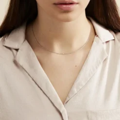 Chaîne Claudine Maille Forçat Argent Blanc