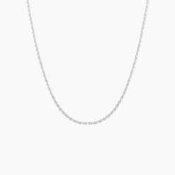 Chaîne Claudine Maille Forçat Argent Blanc