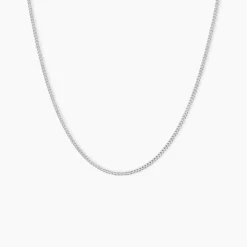 Chaîne Clementine Argent Blanc