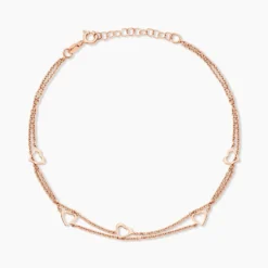 Chaîne De Cheville Daria Argent Rose