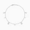 Chaîne De Cheville Delarie Argent Blanc Oxyde De Zirconium