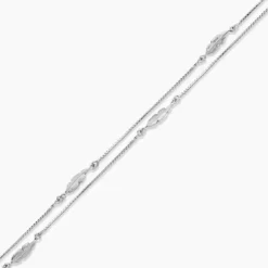 Chaîne De Cheville Hannen Argent Blanc