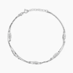 Chaîne De Cheville Hannen Argent Blanc