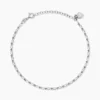 Chaîne De Cheville Laurelyn Maille Alternee 1/1 Argent Blanc