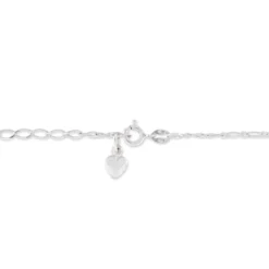 Chaîne De Cheville Laurelyn Maille Alternee 1/1 Argent Blanc
