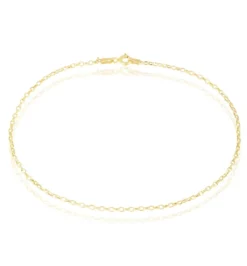 Chaîne De Cheville Maille Jaseron Or Jaune