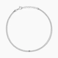 Chaîne De Cheville Marie-nicaise Argent Blanc