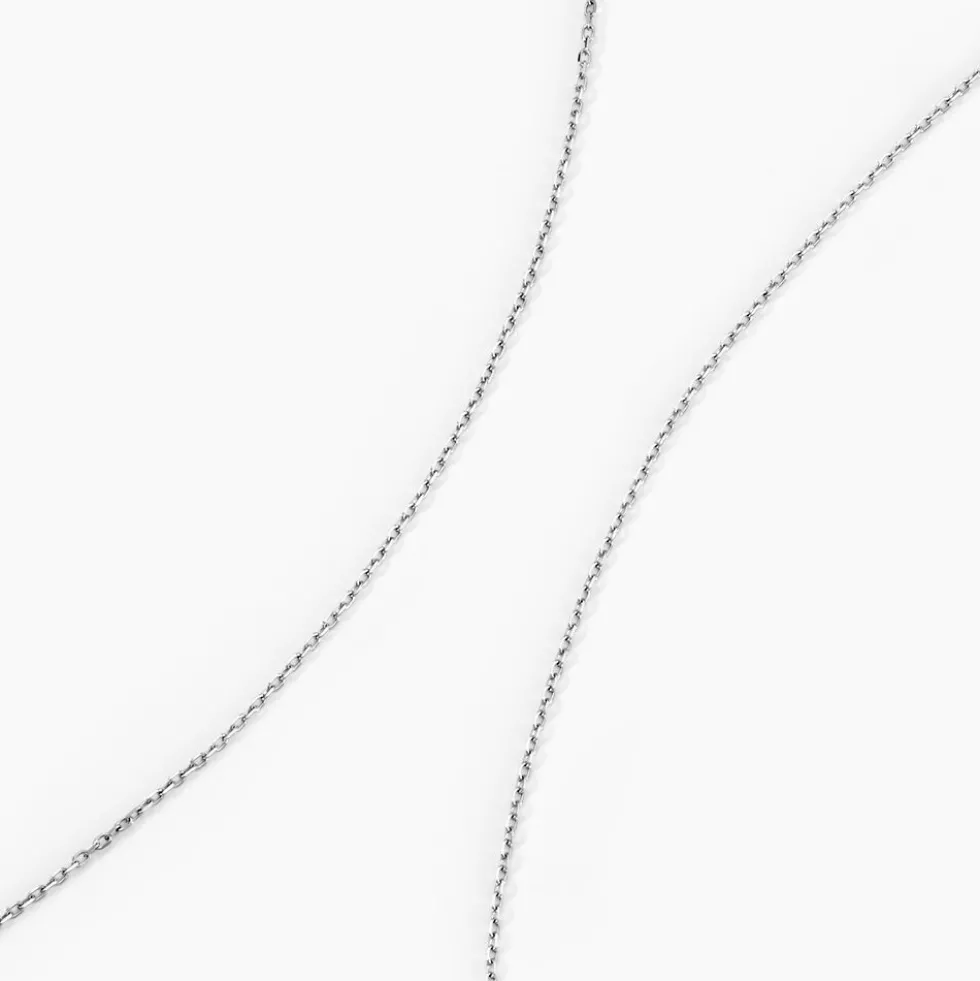 Chaîne Igoa Maille Forçat Diamantee Or Blanc