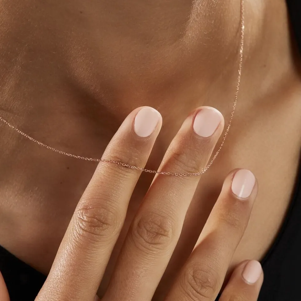 Chaîne Igoa Maille Forçat Diamantee Or Rose