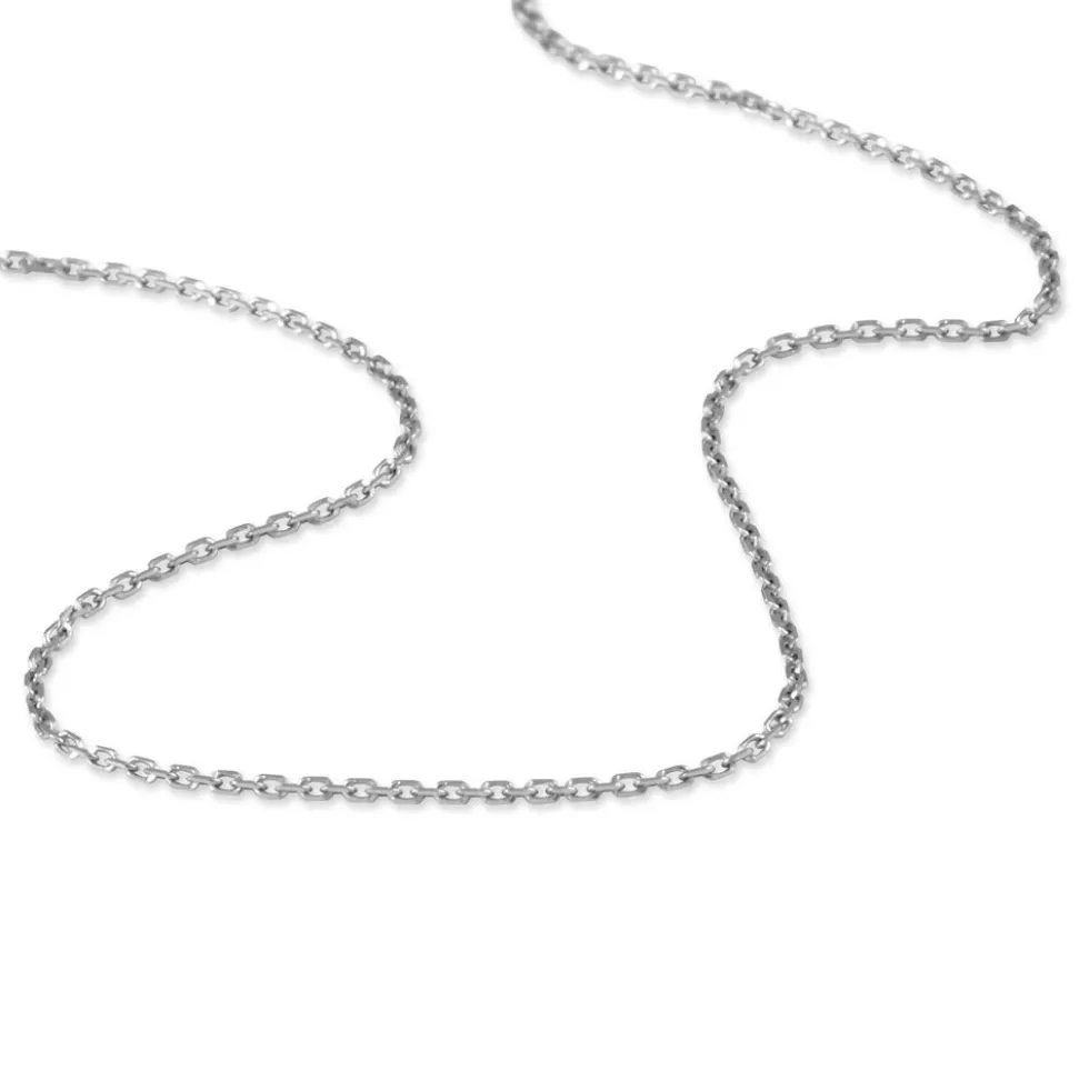 Chaîne Igoa Maille Forçat Diamantee Or Blanc