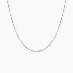 Chaîne Igoa Maille Forçat Diamantee Or Blanc