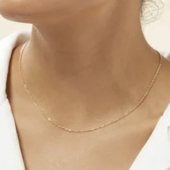 Chaîne Igoa Maille Forçat Diamantee Or Jaune