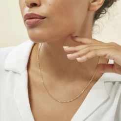 Chaîne Igoa Maille Forçat Diamantee Or Jaune