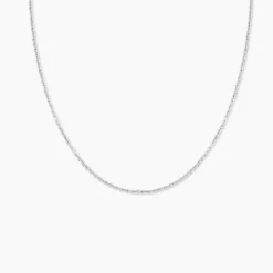Chaîne Ilda Maille Forçat Limee Or Blanc