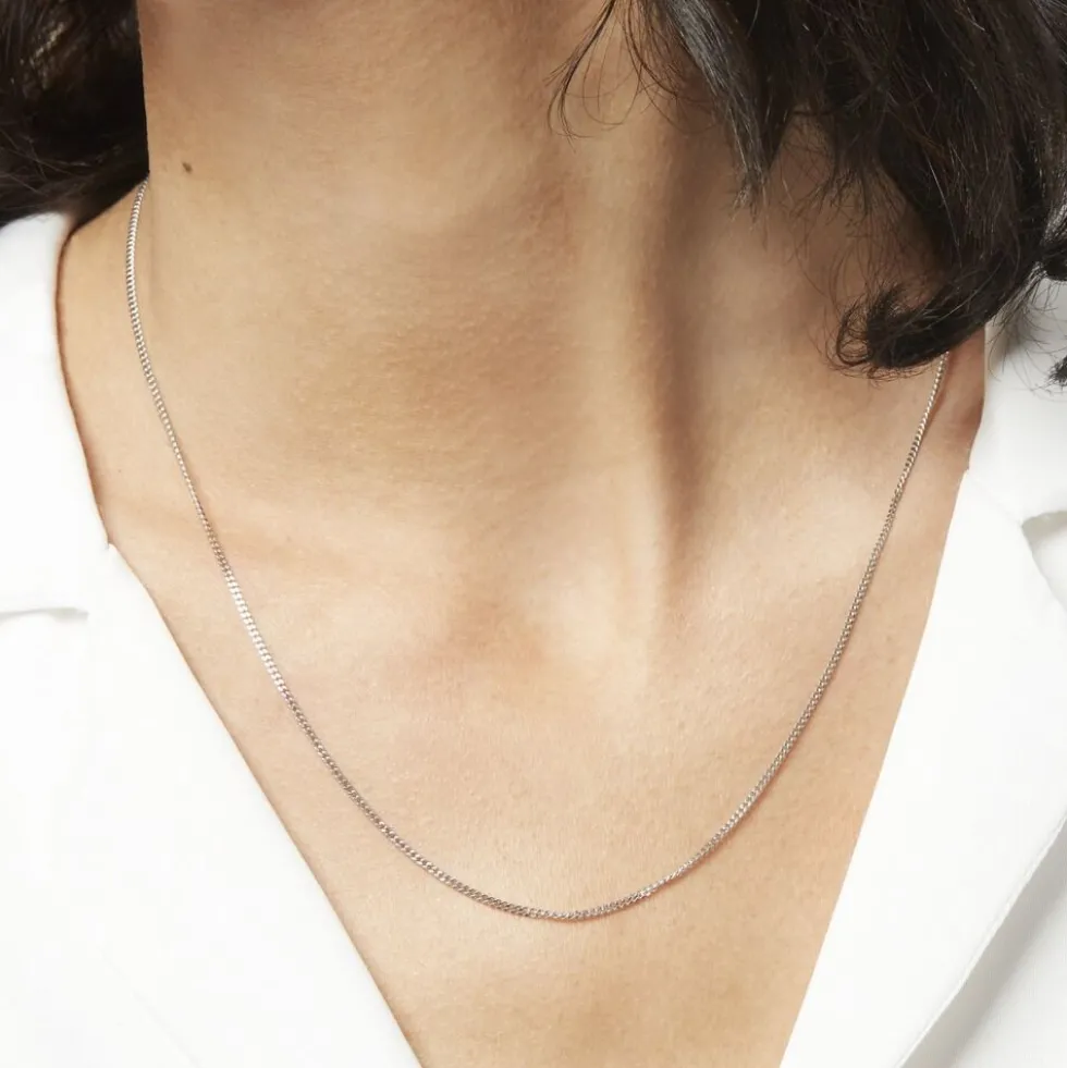Chaîne Imad Maille Gourmette Or Blanc