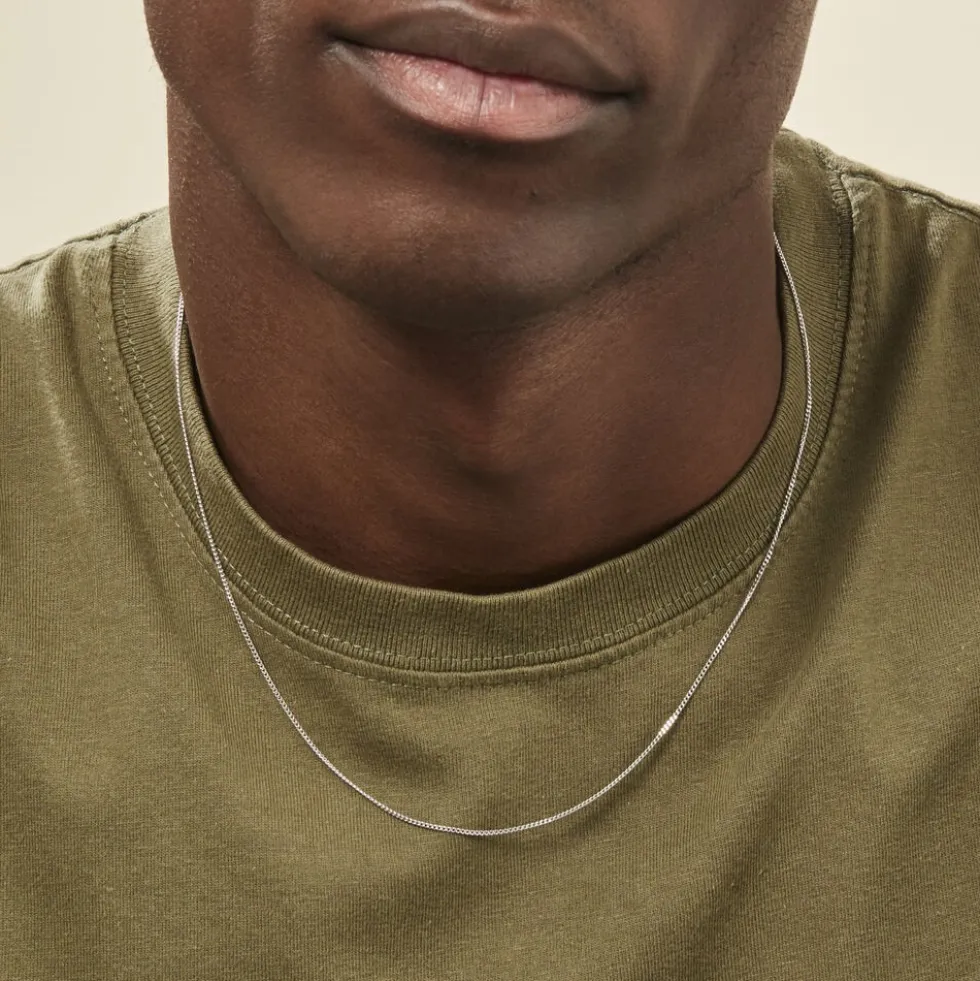 Chaîne Imad Maille Gourmette Or Blanc