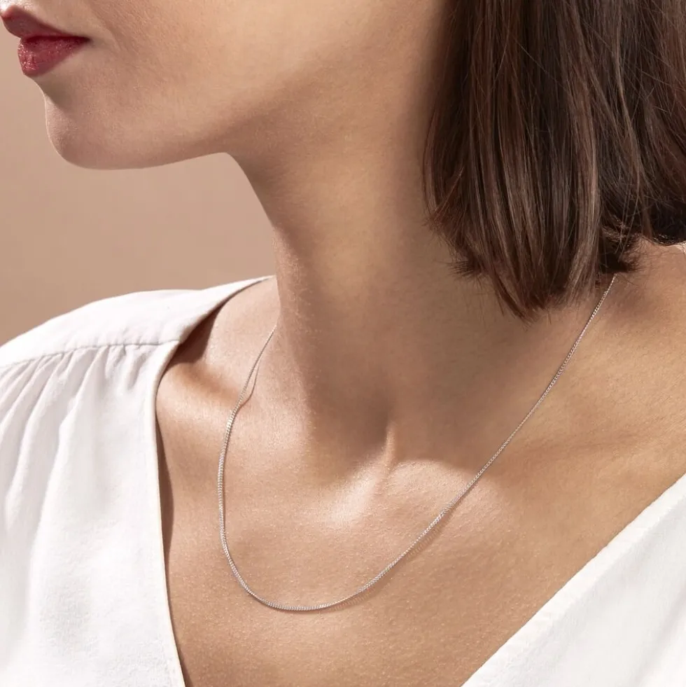 Chaîne Imad Maille Gourmette Or Blanc