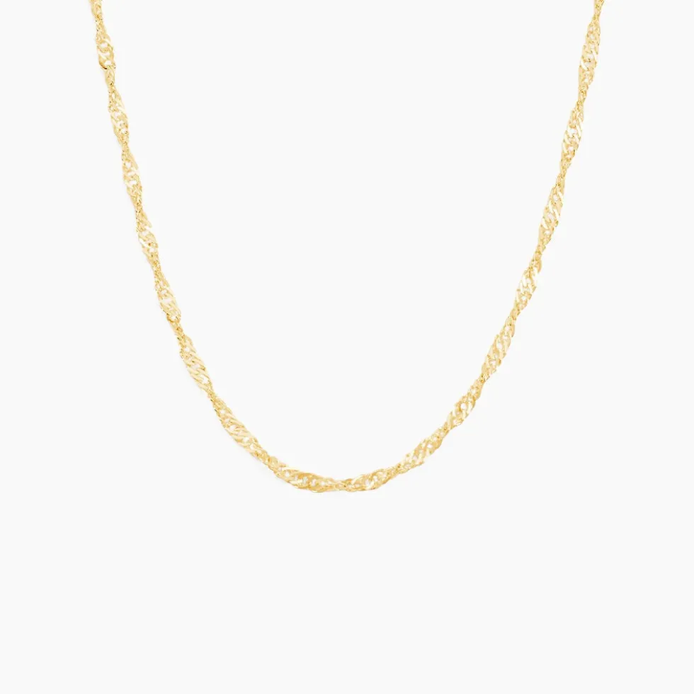 Chaîne Imanie Maille Singapour Or Jaune