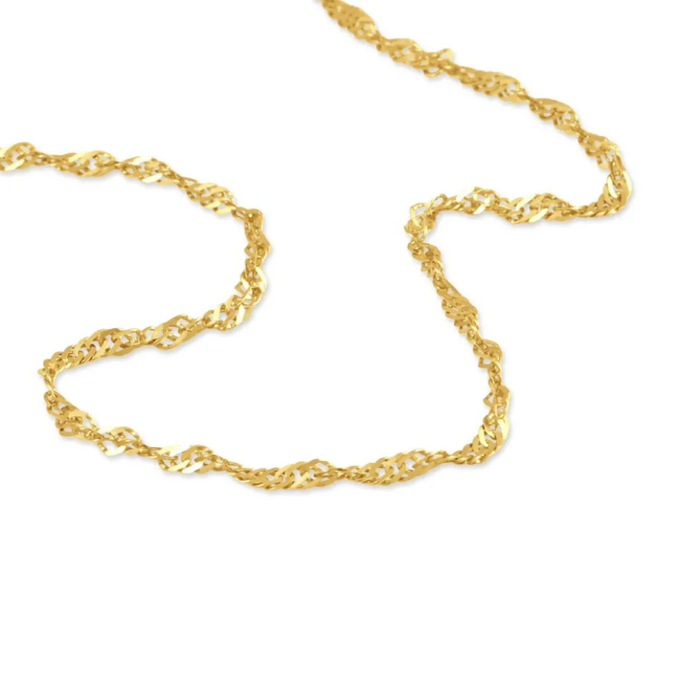 Chaîne Imanie Maille Singapour Or Jaune