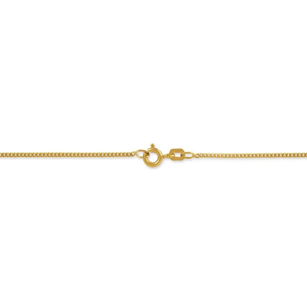 Chaîne Ixia Maille Gourmette Diamantee Or Jaune