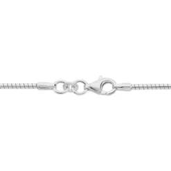 Chaîne Kassie Maille Omega Argent Blanc
