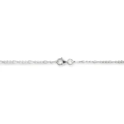 Chaîne Lyndsayae Maille Alternée 1/3 Argent Blanc