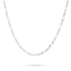 Chaîne Lyndsayae Maille Alternée 1/3 Argent Blanc
