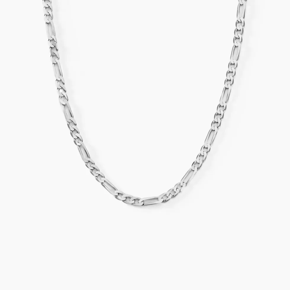Chaîne Vivian Maille Alternee 1/3 Argent Blanc