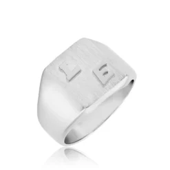 Chevaliere Argent Blanc Gringoire Carree