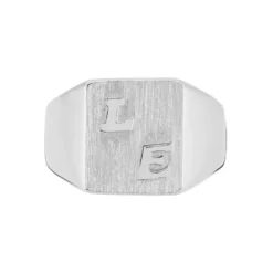 Chevaliere Argent Blanc Gringoire Carree