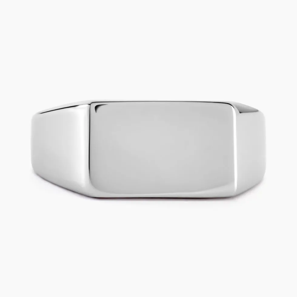 Chevalière Acier Gris Luciano