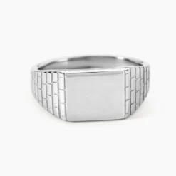 Chevalière Argent Blanc Corentyn