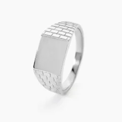 Chevalière Argent Blanc Corentyn