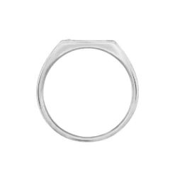 Chevalière Argent Blanc Python Email Et Oxyde De Zirconium