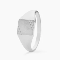 Chevalière Daniel Argent Blanc