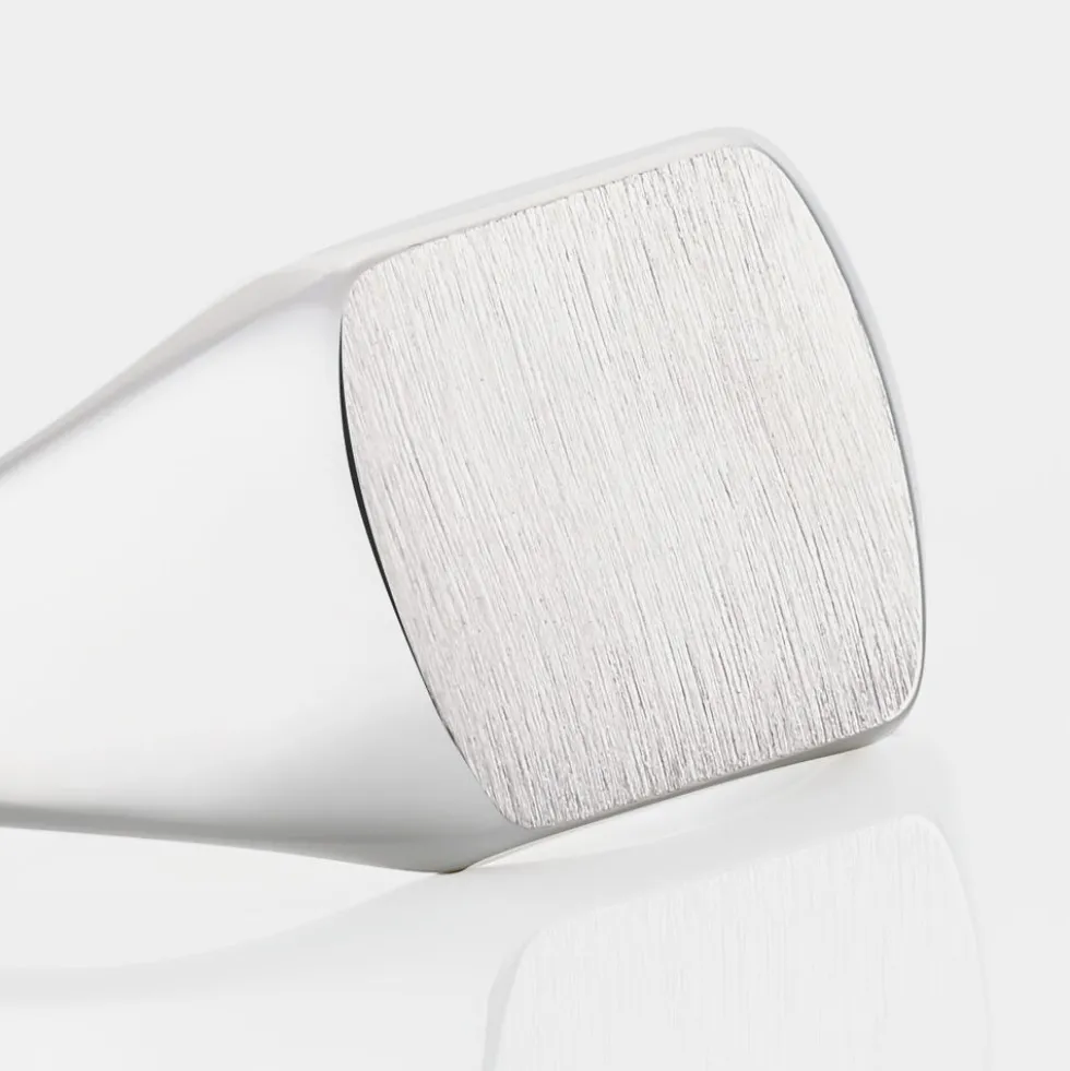 Chevalière Gringoire Argent Blanc