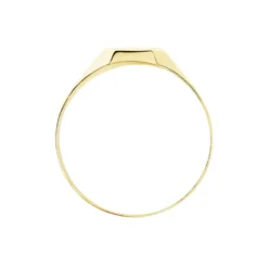 Chevalière Malcolm Carree Or Jaune Oxyde De Zirconium