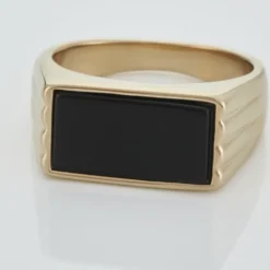Chevalière Plaqué Hadrien Onyx