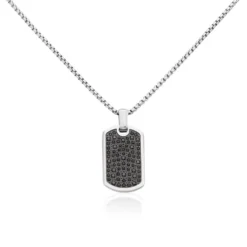 Collier Acier Blanc Sonad Oxydes De Zirconium