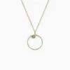 Collier Acier Doré Amazonite